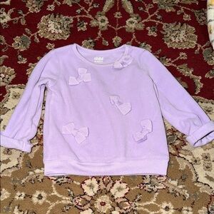 Carter's Purple Bow-Accent Kids Sweater
